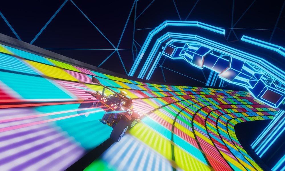 futuristic racecar video game